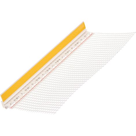 PROTEKTOR 37909 PVC Anputzleiste mit Schutzlippe & Gewebe Stärke 9 mm 260cm 50 St Weiß