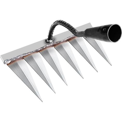 Rake - 6 Tines - Carbon Steel - For Weeding Soil Loosening And Mulching - Garden Hand Rake - 1 Piece (1/5)