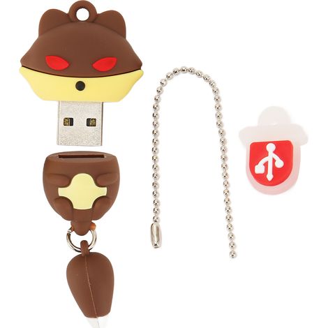Clé USB 2.0 64GB Forme Renard Mignonne, Mémoire Flash Amovible Ultra Stable, Compatible PC et Mobile, Support à Chaud, Bâton de Stockage Portable (1/5)