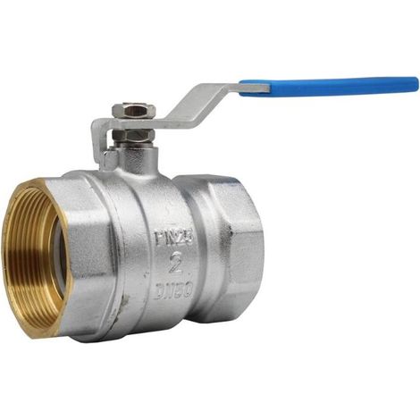 ARFOSA valvula esfera 2 h/h serie ligera pn25 , Válvula de esfera Serie Ligera PN25 Paso estándar Palanca ergonómica de color azul Cuerpo de latón CW617N cromado UNE EN (1/2)