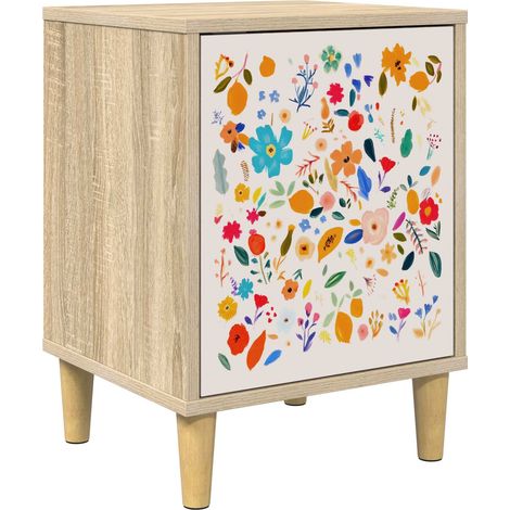 Mesa de noche MAINZ Roble Sonoma 36 x 33 x 50 cm vidaXL (1/5)