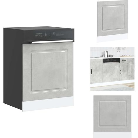 Panneau de lave-vaisselle Kalmar gris béton 60x1,5x67 cm - Panneau De Lave-vaisselle - Panneaux De Lave-vaisselle - Panneau Avant De Lave-vaisselle - Panneau De Porte De Lave-vaisselle (1/5)