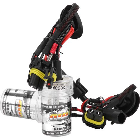 Ampoule HID 12V universelle 35W 3250LM 6000K blanc froid, culot H1, lampe haute puissance pour phare auto, éclairage puissant et longue durée. (1/5)