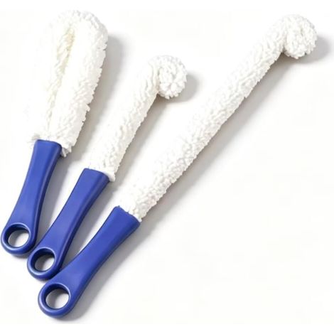 Lot de 3 brosses de nettoyage souples pour verres à vin et carafes à décanter, multifonction (1/4)