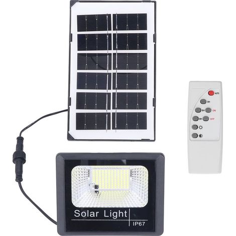 Projecteur solaire 100LED IP67 étanche – Télécommande – Lumière LED haute luminosité – Panneau polysilicium – Autonomie 8-12h (1/5)