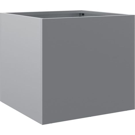 Fioriera/vasca in argento per piante fiori terrazzo giardino 32 x 30 x 29 cm acciaio zincato argento 020038064