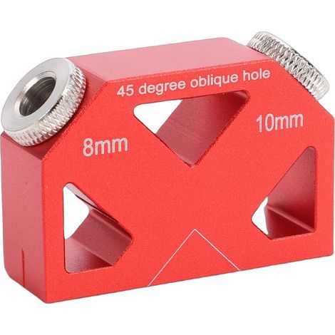 Pocket drilling jig at 45° angle - Dowel positioner, wood joinery guide, tilt (1/5)
