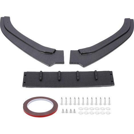 Becquet de lèvre de pare-choc avant, 3 sections, séparateur de menton, diffuseur, Kit de protection du corps, remplacement pour 6C 2015 – 2018, Style Fiber de carbone