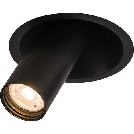 Faretto incasso tondo nero orientabile GU10 Shilo Yakumo 7806 (1/2)