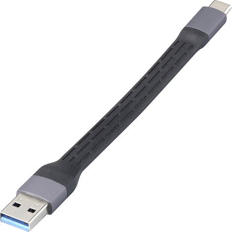 Renkforce USB-Kabel USB 2.0 0.15 m Schwarz Flexibel, mit LED RF-6738048 (1/5)