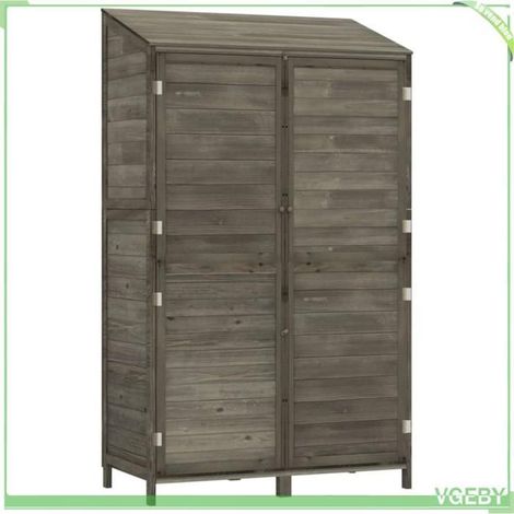 Remise de jardin en bois - FAFEICY - 152192 - Anthracite - 102x52x174,5 cm - Sapin massif (1/5)
