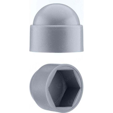Cache-écrous M10 pour clé de 17 Gris 50 pcs.