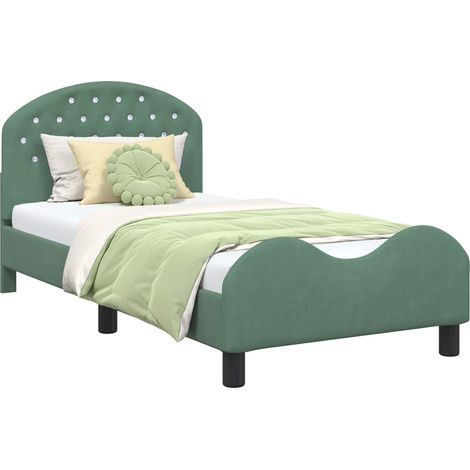 Children's Bed Frame with Headboard Sea Green 80 x 160 cm vidaXL