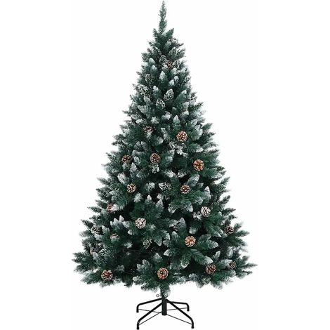 Albero di Natale  Albero natalizio  Albero festivo Artificiale Incernierato con 300 LED 180 cm (1/5)