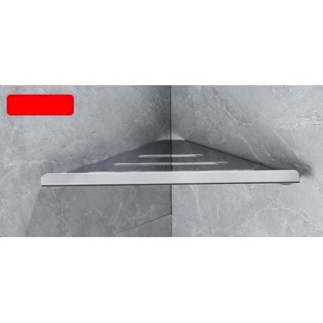 Silver - Étagère de douche et rangement, étagère de douche d'angle, étagère murale de salle de bain, acier inoxydable (1/3)