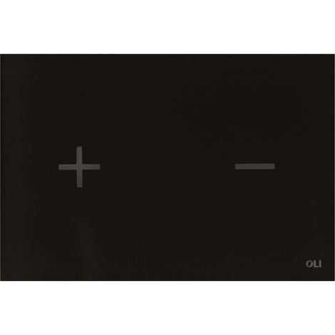 Placca doppio tasto in vetro Glassy Nera cassetta incasso Oli (1/2)