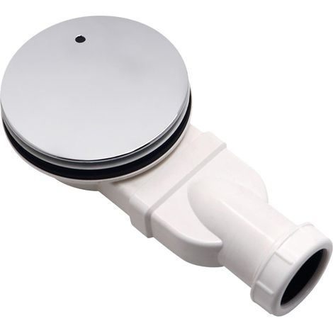 Receveur de douche extra-plat avec bonde latérale pour piscines et balcons, argenté, plaqué, 22,5 x 5,5 x 4 cm (1/5)
