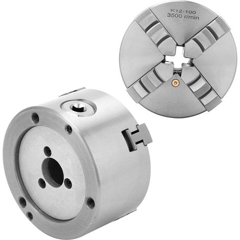 Mandrin de tour à 4 mors autocentrants de 100 mm (4 pouces) avec mors supplémentaires, accessoire pour machine à tourner K12-100 (1/5)