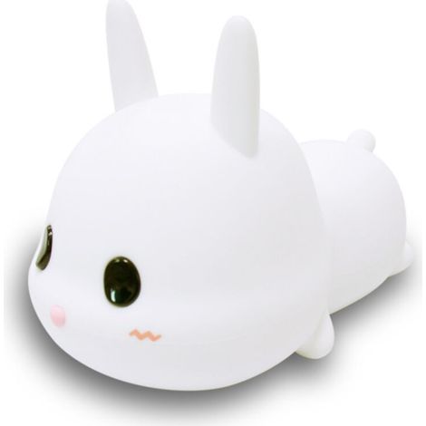 LED Portable Enfants Veilleuse Enfants Multicolore Silicone Lampe Blanc Chaud Respiration Double Lumière Mode Bébé Adulte Chambre Sensible Télécommande USB Charge Éclairage 1pc (1/5)