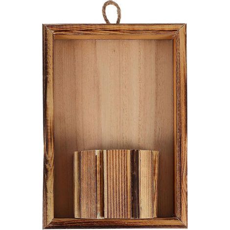 Dekorativer Wandbilderrahmen für Zuhause – 23 x 15,5 x 5,5 cm – Braun (1/4)