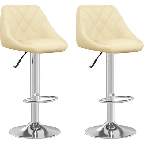 Maison Exclusive - Sgabelli da Bar 2 pz Crema in Similpelle (1/5)
