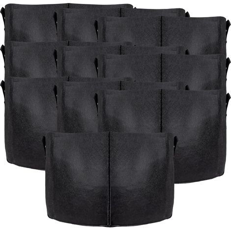 Pflanzsäcke – 10er-Pack – Vliesstoff – 113 Liter – mit Griffen – für Garten und Gewächshaus (1/5)