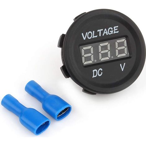 12V-24V LED-Digitalvoltmeter, Spannungsmessung, für Auto, Motorrad, Boot, Wohnmobil, kompakt und thermisch, mit Verpolungsschutz (1/5)