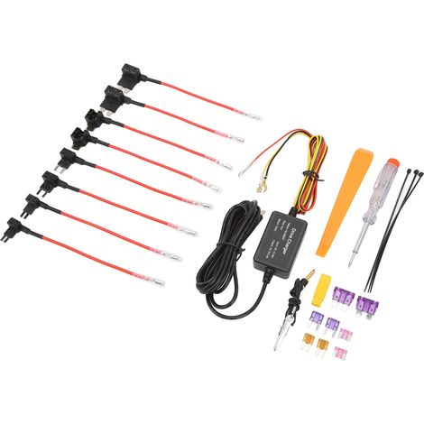 Kit de câblage pour caméra embarquée, adaptateur USB 12-28 V vers 5 V avec protection contre la surchauffe, compatible avec les caméras de rétroviseur, les GPS et les détecteurs de radar (type C). (1/5)