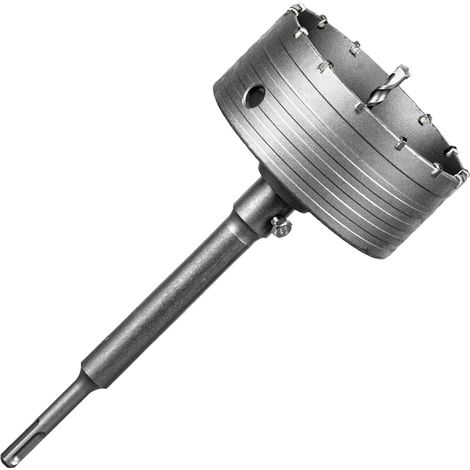 Broca para hormigón roscada SDS Plus M21.5 de 125 mm, broca de núcleo con vástago de 220 mm, broca para sierra de pared, juego de sierras de corona (1/5)