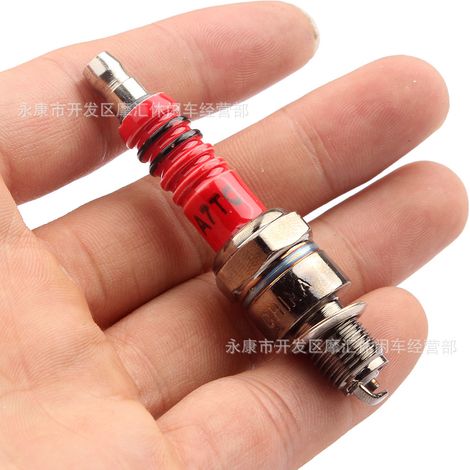Off-road motorcycle/ATV (four-wheeled beach buggy) accessories GY6 50-110/150CC A7TC spark plugs and nozzles (red) (1/4)