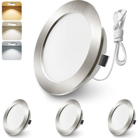 Lot de 3 Spot Led Encastrable 12V,4W,3 Températures Couleur,Ø55-58mm,IP44,Cuisine,Camping-car (1/5)