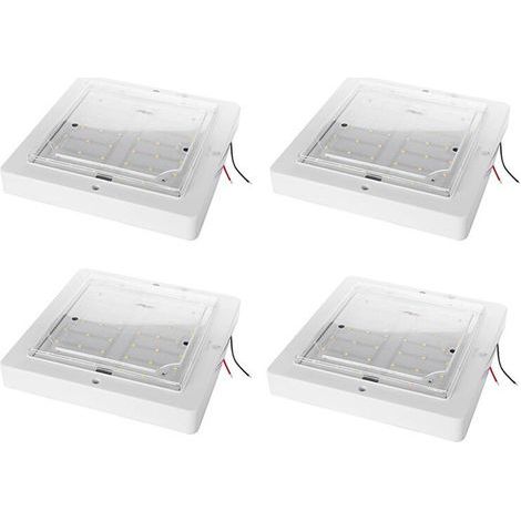 Convient pour les plafonniers intérieurs LED 9W 12V (lot de 4) pour camping-cars (lumière chaude) (1/4)