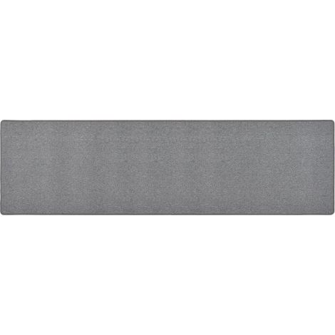 Alfombra de pasillo gris oscuro 80x300 cm