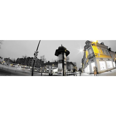 Tableau sur toile rue Victor Hugo 30x97 cm - Impression sur Toile Murale Décorative - Image imprimée en HD sur Toile - Toile sur Châssis en Bois FSC - Fabriqué en France (1/4)