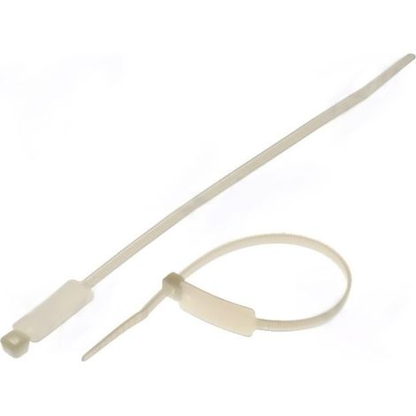 Kabelbinder mit Flansch 200x4,6mm Naturfarben (100 Stück)