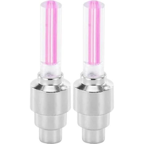 ACCESSOIRES DE VÉLO, 001 Rouge - 2 bouchons de valve de roue LED néon pour vélo, éclairage de vélo, accessoires de vélo, L (1/4)