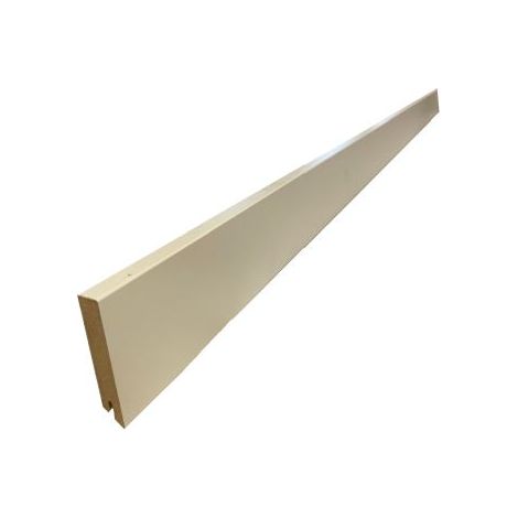 Plinthe en bois plaqué - Blanc - 15 x 80 x 2400 mm - Film Blanc Mat - Profil a 90° (1/3)