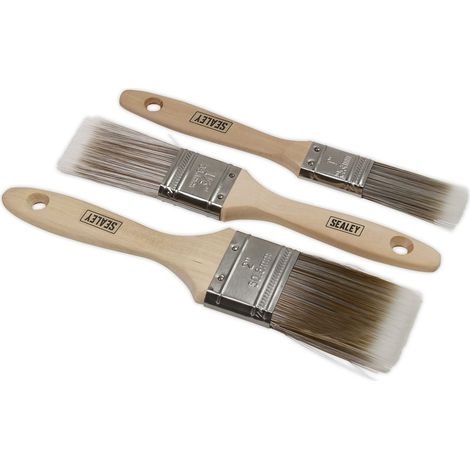 Sealey Wooden Handle Paint Brush Set 3pc SPBS3W (1/5)