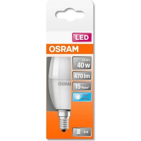 OSRAM - Led flamme dépolie+radiateur 5.5w e14 frd bte 1 (1/5)