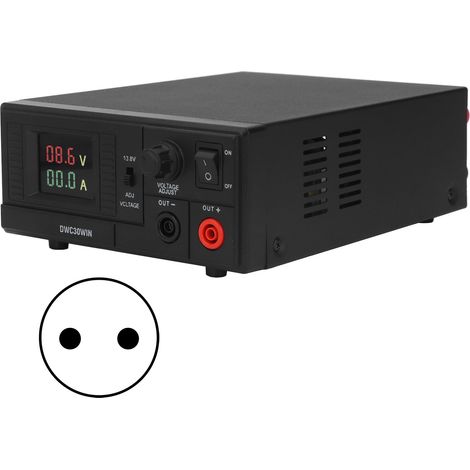 Alimentation électrique CA vers CC 30A 13.8V Sortie Réglable 7.5V-15.8V Affichage Numérique Couleur pour Radios Véhicule Marin Prise UE 220V (1/5)