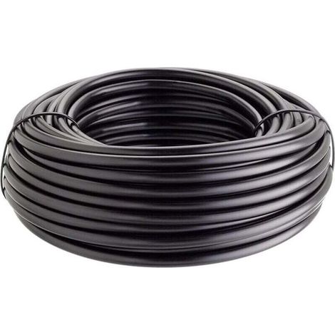 25M Tuyau pour arrosage en goutte à goutte, tuyau d'eau en PE 16x1.2 mm, Noir (1/4)