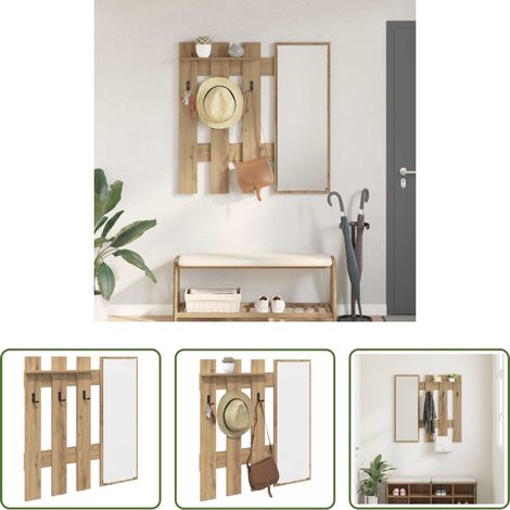 Kleiderschrank - Wandmontierter nachttisch Artisan-Eiche 100 x 10 x 100 cm (1/5)