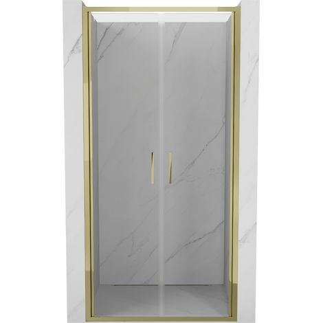 Mexen Exo doppelflügelige Duschdoppeltüren 70 cm, transparent, gold - 814-070-000-50-00 (1/5)