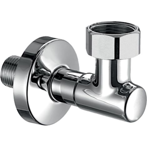 Schell Wasserzähler-Anschlussbogen Plombiervorrichtung, 3/4" Überwurfmutter, 1/2", Chrom (1/2)