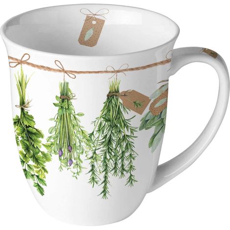 Tasse en Porcelaine Fine Herbes Fraiches (1/4)