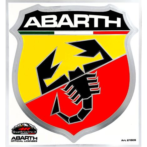 Abarth Adesivo Racing Tabs Scudetto Gigante