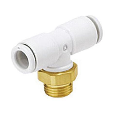 Adaptateur fileté en T SMC KQ2 vers Enfichable 10 mm Enfichable 10 mm ( Prix pour Paquet de 5 )