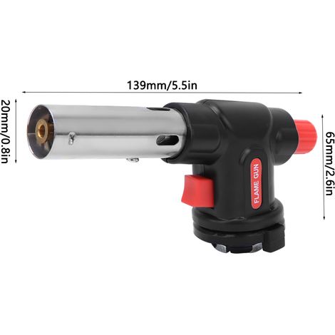 Chalumeau à gaz réglable allumage électronique pistolet à souder pour barbecue extérieur 1300°C (1/5)