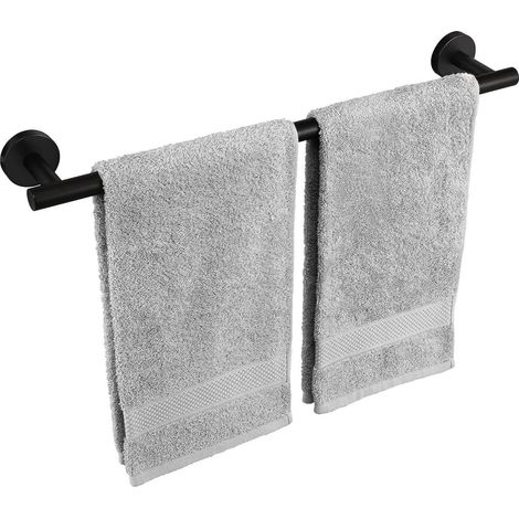 Handtuchhalter Edelstahl SUS304 Wandmontage Schwarz 50 CM Schwarz (1/5)