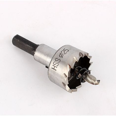 Ulisem Hole Saw Drill Bit, HSS Stainless Steel Drill Bit, Heavy Duty Metal Hole Saw Cutting Tool, 25 mm (1/4)